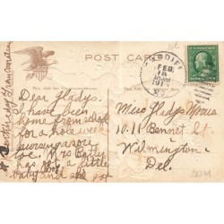 n°28241 - Carte Gaufrée - Saint-Valentin - Forget me not- Anges portant un coeur