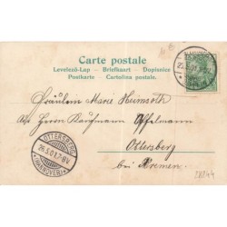 n°28244 - Carte avec Paillettes  - Fröhliche Pfingsten - Clapsaddle - Jeune fille tenant un bâton de berger