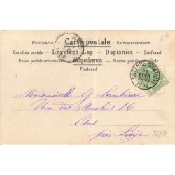 n°28248 - Fantaisie - Femme jouant avec un éventail à plumes