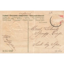 n°28282 - Carte Gaufrée - Noël - Vroolyk Kerstfeest - Père Noël et Ange Gardien dans un traîneau