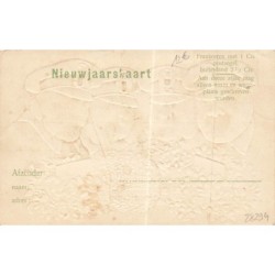 n°28294 - Carte Gaufrée - Nouvel An - Gelukkig Nieuwjaar 1906 - Hommes - Express