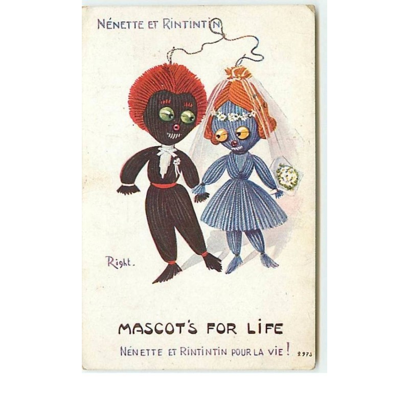 n°13380 - Right - Nénette et Rintintin - Mascot's for Live - Poupées en laine