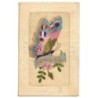 n°28306 - Fantaisie - Carte Brodée - Bonne Fête - Papillon avec les drapeaux sur les ailes