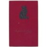 n°28307 - Carte Gaufrée - Je porte bonheur - Chat  Noir, sur fond rouge en feutrine