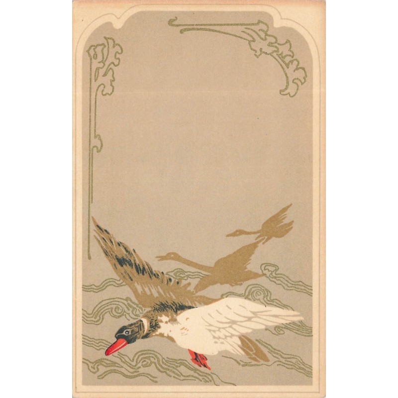 n°28318 - Illustrateur Art Nouveau - Canard volant