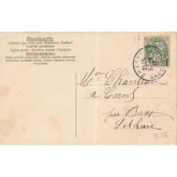 n°28356 - 1er Avril- Couple de poisson habillés passant devant le Café d'Orléans