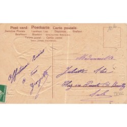 n°28366 - Carte Gaufrée - SER 114 - Joyeux Noël - Ange gardien passant dans une rue éclairée par une étoile