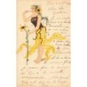 n°28381 - Fantaisie -Art Nouveau - Jeune femme portant une robe faite en tournesol