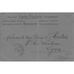 n°28383 - Carte Gaufrée - Art Nouveau - Profil d'une femme avec les cheveux longs