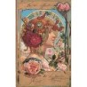 n°28384 - Illustrateur Hingre - Art Nouveau - Portrait d'une Femme de profil, avec des roses