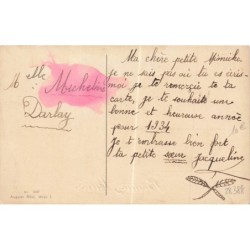 n°28388 - Illustrateur P. Ebner - Bonne Année  - Fillettes près d'une porte d'un salon