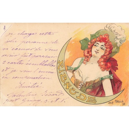 n°28390 - Illustrateur Jack Abeillé - Ribaude - Femme rousse