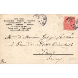 n°28393 - Carte Gaufrée - Fantaisie - Doux Souvenir - Fillette tenant un fer à cheval