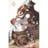 n°28399 - Fantaisie - Ein Extra-D-Zug - Chat et Singe donnant à boire à la bouteille à un homme