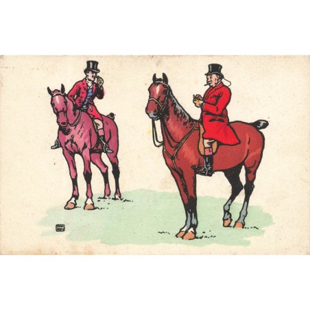 n°28406 - Illustrateur MM Vienne n°308 - Deux cavaliers discutant, l'un fumant