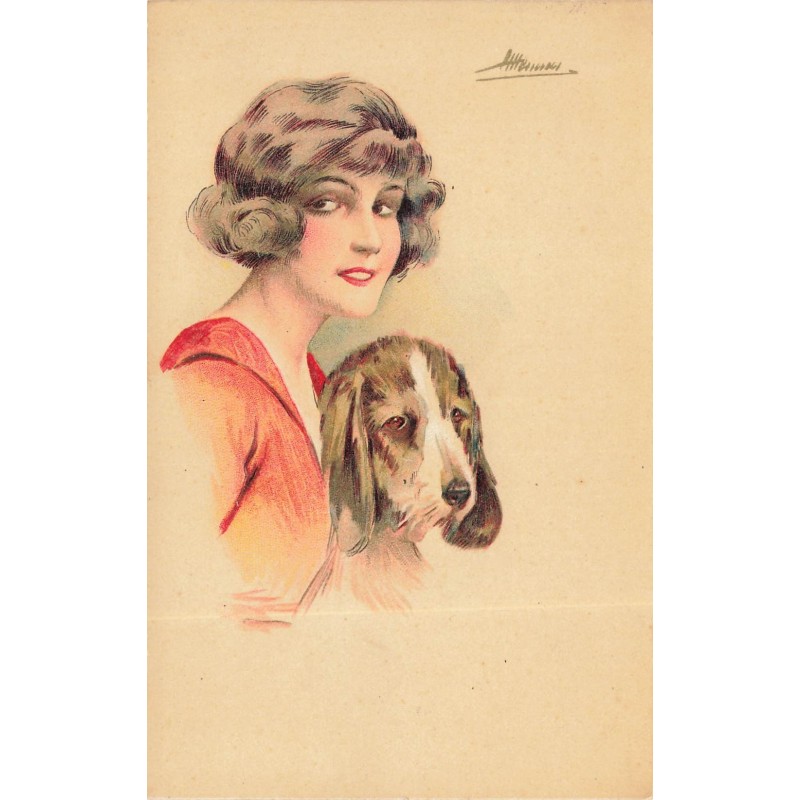 n°28410 - Illustrateur S. Meunier - Les Chiens de ces Dames - Série 58 n°4