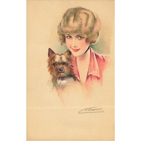 n°28412 - Illustrateur S. Meunier - Les Chiens de ces Dames - Série 58 n°6