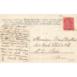 n°28418 - Carte Gaufrée - MSIB 13603 - Fröhliche Ostern - Jeune homme assis sur une balustrade