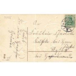 n°28426 - Carte Gaufrée - Nouvel An - MSIB 14777 - 1913 - Couple portant des chiffres