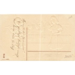n°28427 - Carte Gaufrée - MSIB 14777 - Nouvel An - 1913 - Couple portant des chiffres