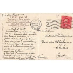 n°28428 - Carte Gaufrée - New Year Greetings - Fillette près d'une maison enneigée