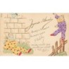 n°28431 - Carte Gaufrée - Joyeuse Année - Clown, l'un par-terre, l'autre en équilibre