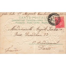 n°28444 - Carte Gaufrée - Clapsaddle - Portrait  d'une fillette regardant en l'air