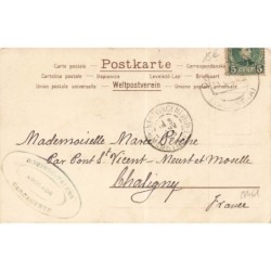 n°28461 - Art Nouveau - Jeune femme dans un médaillon entouré de marguerites