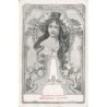 n°28462 - Art Nouveau - Portrait d'une jeune femme dans un médaillon - La Carte Postale entretient l'Amitié