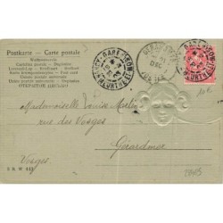 n°28465 - Carte Gaufrée - Art Nouveau - Visage d'une Femme