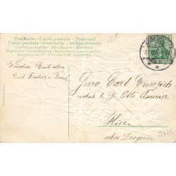 n°28475 - Carte Gaufrée - S 703 - Viel Glück im Neuen Jahre 1908 - Anges avec une sarbacane