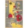 n°28503 - Illustrateur Pauli Ebner - MM Vienne 695 - Heureuse Année -Fillettes près d'une maison éclairée