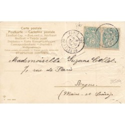 n°28504 - Carte Gaufrée - 3523 - Bonne Année - Enfants criant sur un balcon