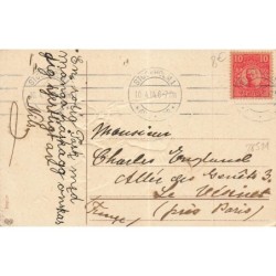 n°28521 - Carte Gaufrée - Pâques -Glad Pask - Garçon portant un poussin dans un oeuf regardant un papillon