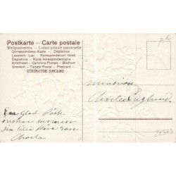 n°28523 - Carte Gaufrée - Pâques -Glad Pask - Nains et poussins faisant une ronde