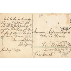 n°28524 - Carte Gaufrée - Père Noël portant une hotte et un baluchon rempli de jouets