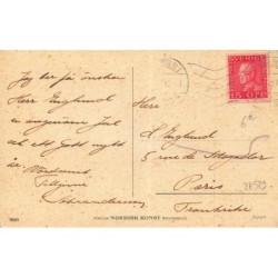 n°28529 -G. A. Kerlind - Noël - God Jul - Enfant près d'un grand sapin sous une étoile