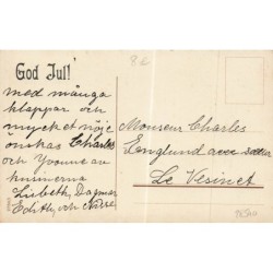 n°28540 - Fantaisie - Enfants autour d'un bonhomme de neige