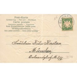 n°28548 - Carte Gaufrée - Fantaisie - Deux jeunes filles dansant