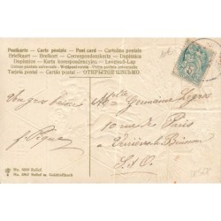 n°28568 - Carte Gaufrée 5359 - Joyeux Noël- Ange jouant de la flûte