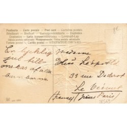 n°28569 - Carte Gaufrée - God Jul - 6559 - Fillette portant un panier rempli de gui, marchant dans la neige