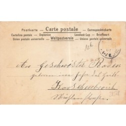 n°28588 - Carte avecPailettes -Clapsaddle - Profil d'un jeune enfant avec des fleurs de cerisier