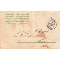 n°28591 - Carte Gaufrée - Clapsaddle - Ange au milieu d'un papier déchiré