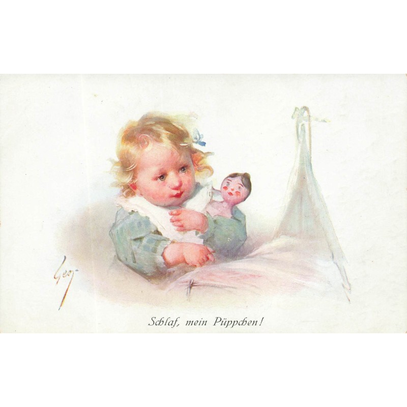 n°28597 - Illustrateur Geo MM Vienne n° 782 - Fillette allant coucher sa poupée