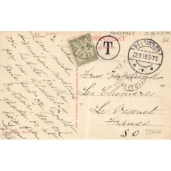 n°28600 - Julenilsen fra Helsingör - Lutins faisant une ronde autour d'un bonhomme de neige