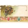 n°28624 - Pâques - Art Nouveau - Lièvres avec des oeufs sous une cloche
