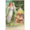 n°28629 - Noël - Ange gardien veillant sur la scène de la nativité