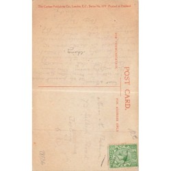 n°28636 - Fantaisie - As the End of the Honeymoon - Couple dos à dos assis sur un croissant de lune