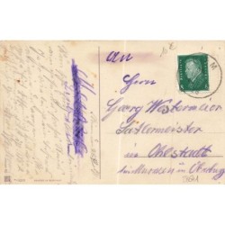 n°28641 - Nouvel An - Ange assis sur un globe, débouchant une bouteille de champagne