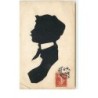 n°13465 - Silhouette - Homme moustachu avec une casquette